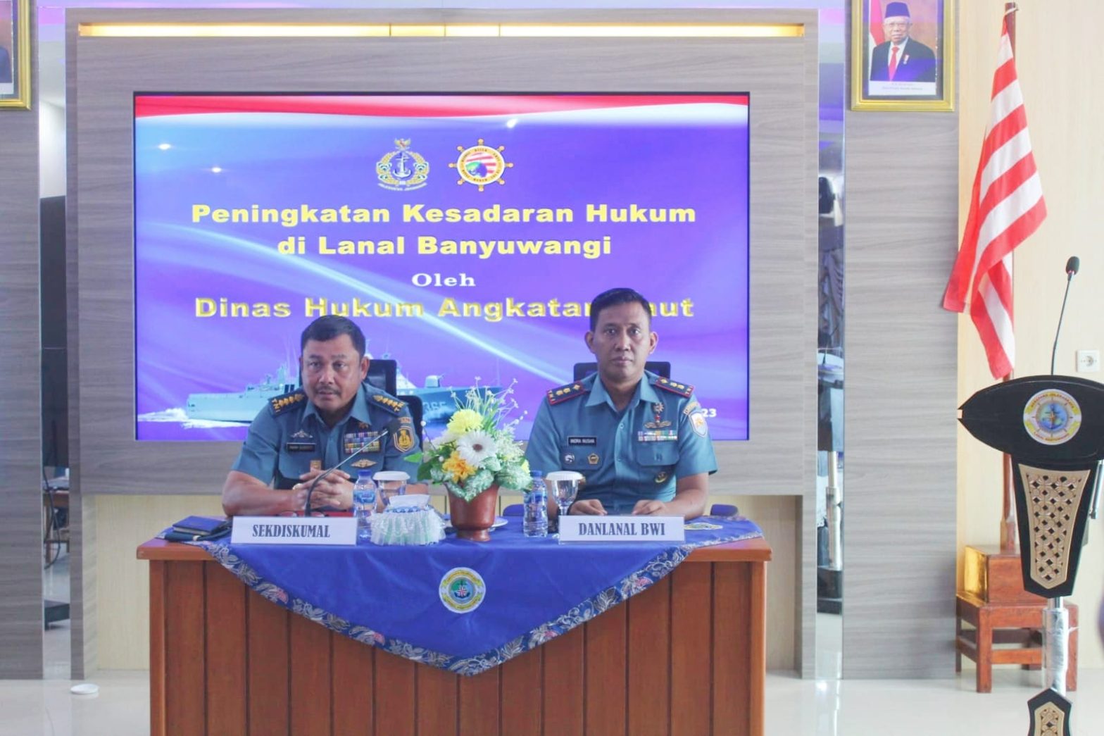 Danlanal Banyuwangi dan Sekdiskumal