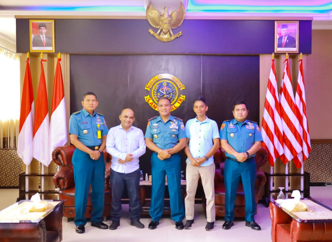 Danlantamal IX Terima Audiensi Direktur Media Harian Ambon Ekspres