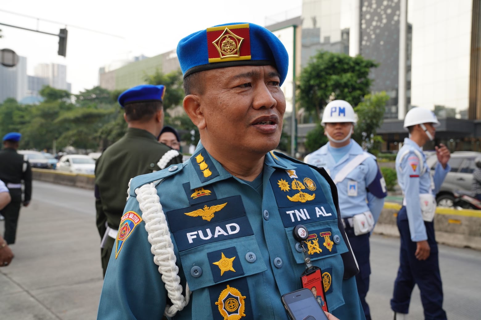 Direktur Pembinaan Penegakan Hukum (Dirbin Gakkum) Puspom TNI Kolonel Laut (PM) Khoirul Fu’ad