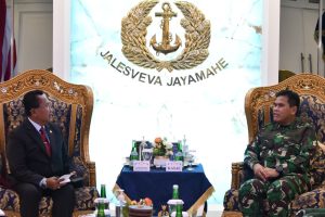 Kasal Muhammad Ali Menerima Kunjungan Kerja Ketua Yayasan Nala, di Mabesal Cilangkap, Selasa (28/2/2023)