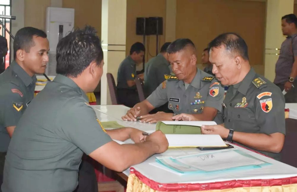 Jelang Terima Wasrik Itjenad, Kasrem 081/DSJ Cek Kesiapan Stafnya