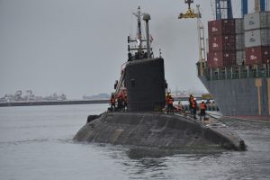 Kapal Selam Angkatan Laut India INS Shindukesari Port Visit di JICT II Tanjung Priok Jakarta