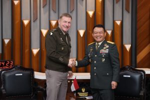 Kasad Terima Kunjungan Kepala Staf US Army. (indomaritim.com/dispenad)