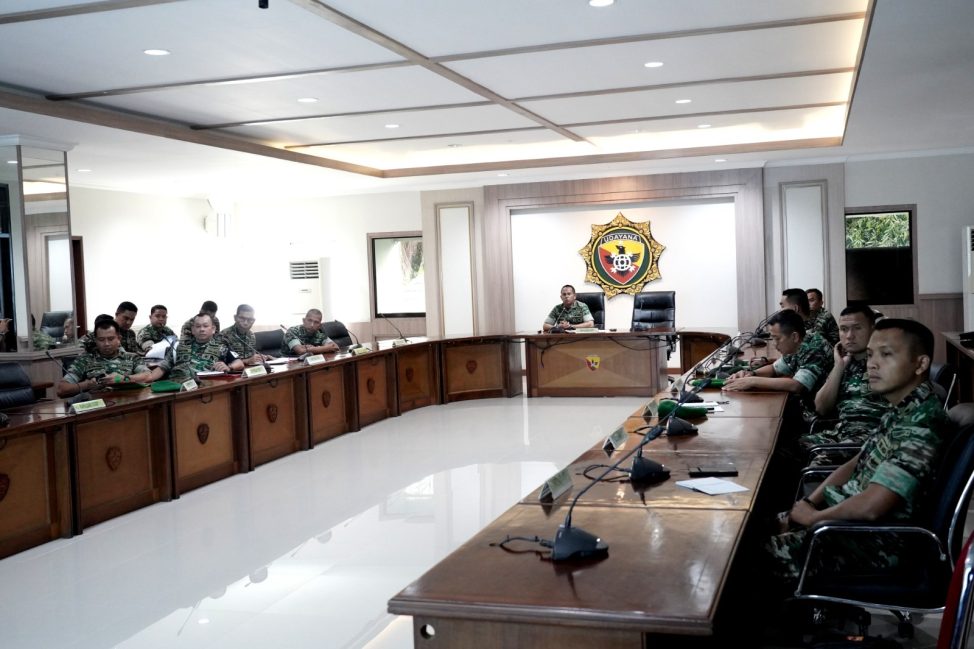 Kodam IX/Udayana menggelar rapat koordinasi awal dalam rangka Pengamanan VVIP Konferensi Tingkat Tinggi (KTT) Asean Summit ke 42, Jumat (31/3/2023). Foto: indomaritim.com/Pendam IX/Udy).