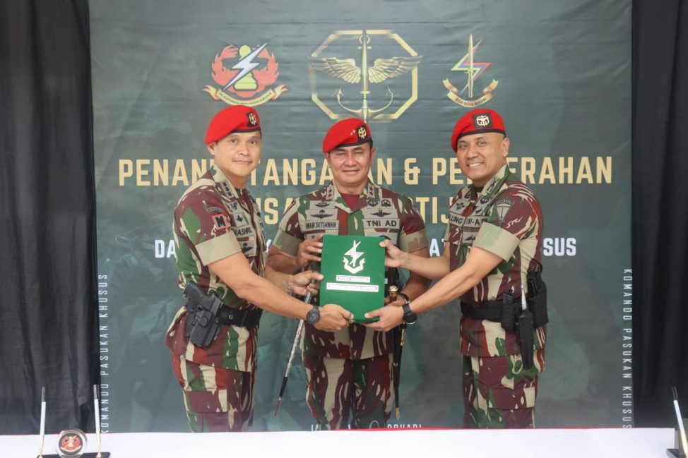 Letkol Inf Charles Aling Resmi Menjabat sebagai Dansat 81 Kopassus, Sabtu (25/2/2023)