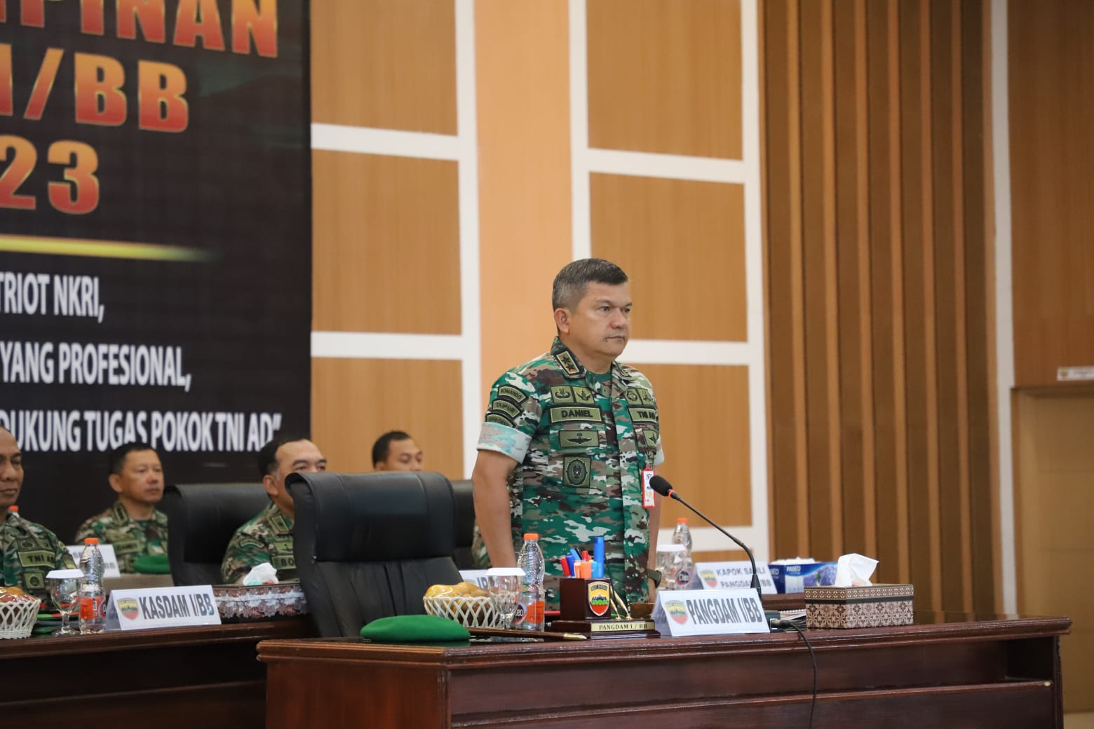 Pangdam Bukit Barisan Sampaikan Pokok Kebijakan kepada Seluruh Dansat, Sabtu (4/3/2023)