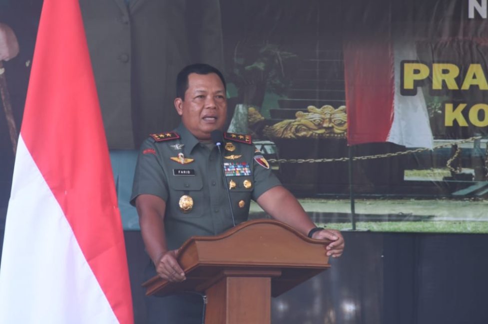 Pangdam V/Brawijaya, Mayjen TNI Farid Makruf kunjungan kedja di Trenggalek, Selasa (30/5/2023).