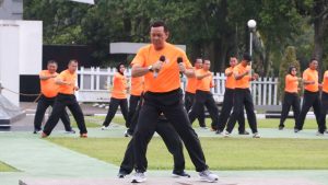 Pangkoopsud Marsda TNI Bambang Gunarto Latih Personelnya Olahraga Bela Diri Shorinji Kempo