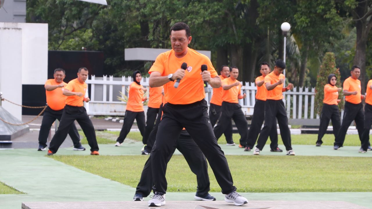 Pangkoopsud Marsda TNI Bambang Gunarto Latih Personelnya Olahraga Bela Diri Shorinji Kempo