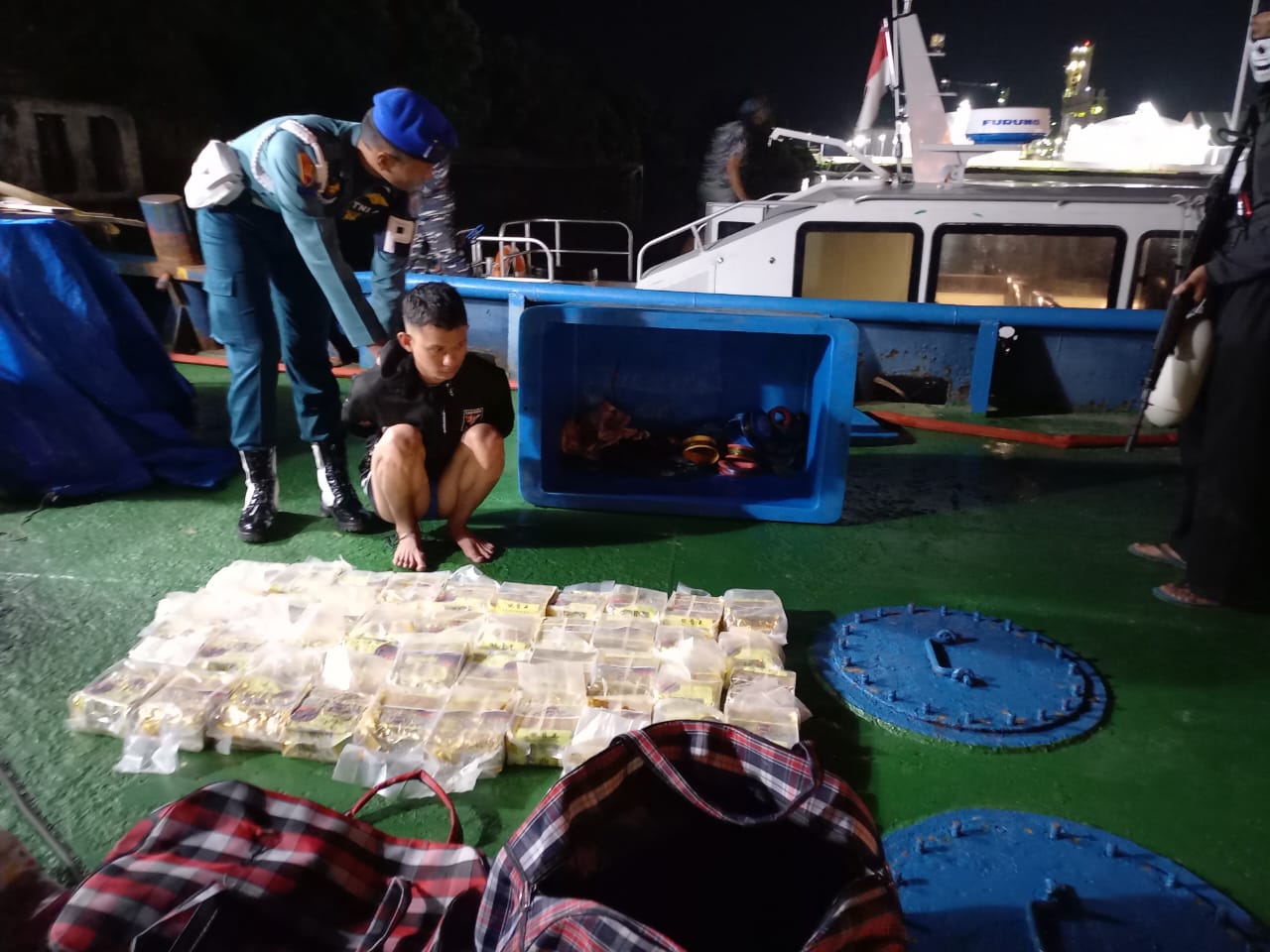Penyelundup 43 Paket Sabu di Lhokseumawe, Sabtu (24/12/2022)