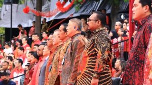 Presiden Jokowi bersama Menag Hadiri Perayaan Imlek Nasional di Jakarta, Minggu (29/1/2023)