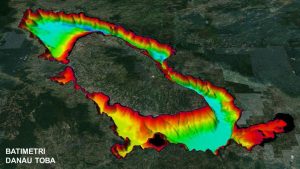 Pushidrosal Petakan Navigasi Pelayaran Danau Toba sebelum Perhelatan F1H2O, di Perairan Danau Toba.