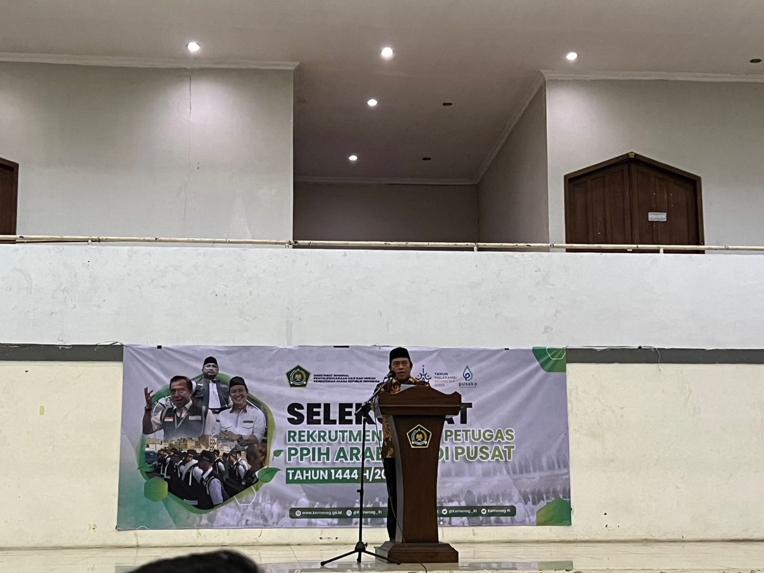 Dirjen Bina Haji Arsyad Hidayat di Asrama Haji Pondok Gede, Jumat (24/2/2023)