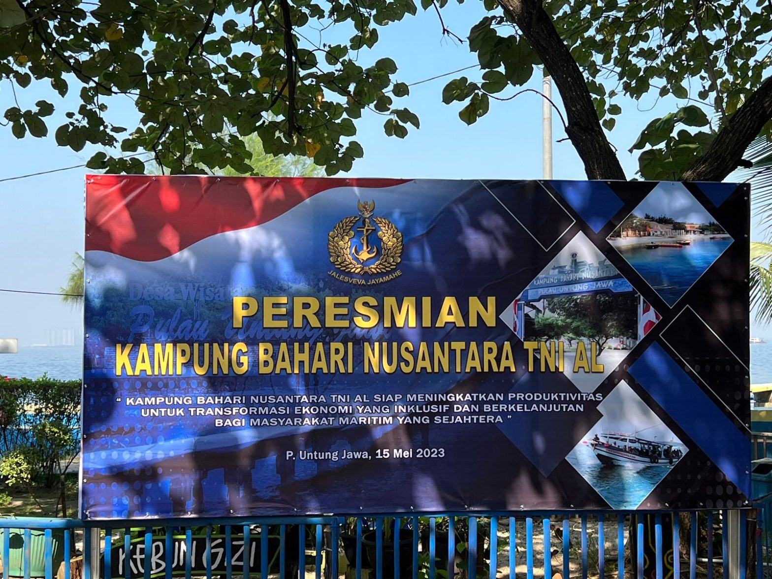 Peresmian Kampung Bahari Nusantara di Pulau Untung Jawa. (Foto: Indomartim.com/Haresti)