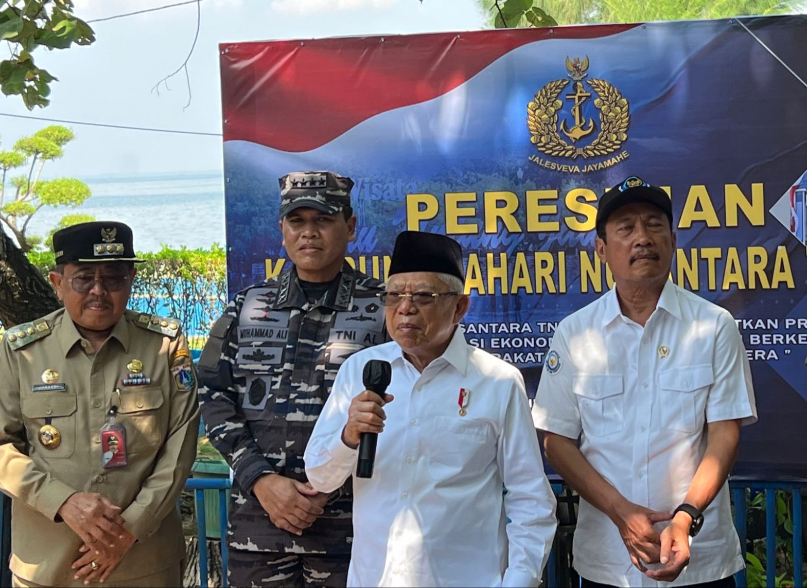 Wapres Resmikan Kampung Bahari Nusantara di Pulau Untung Jawa, Senin 15 Mei 2023 (Foto: indomaritim.com/Haresti)